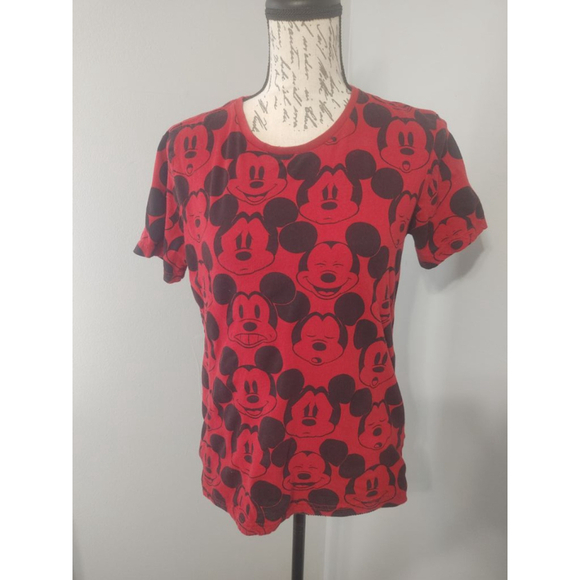 H&M Disney Mickey Mouse T-Shirt Size S Red Women's - Picture 1 of 10